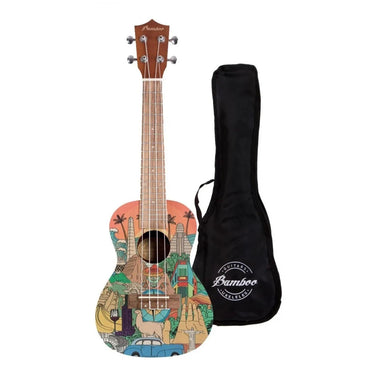 Ukulele Concierto Bamboo C/funda Sapele, U-23 Latin-s